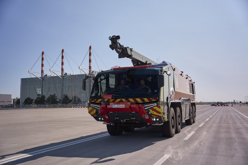 Service d'incendie de l'aéroport de Munich : feu et flamme pour le Panther avec les transmissions entièrement automatiques Allison